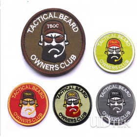 3D Tactical beard stickers patch badge army embroidery Velcro UD7008